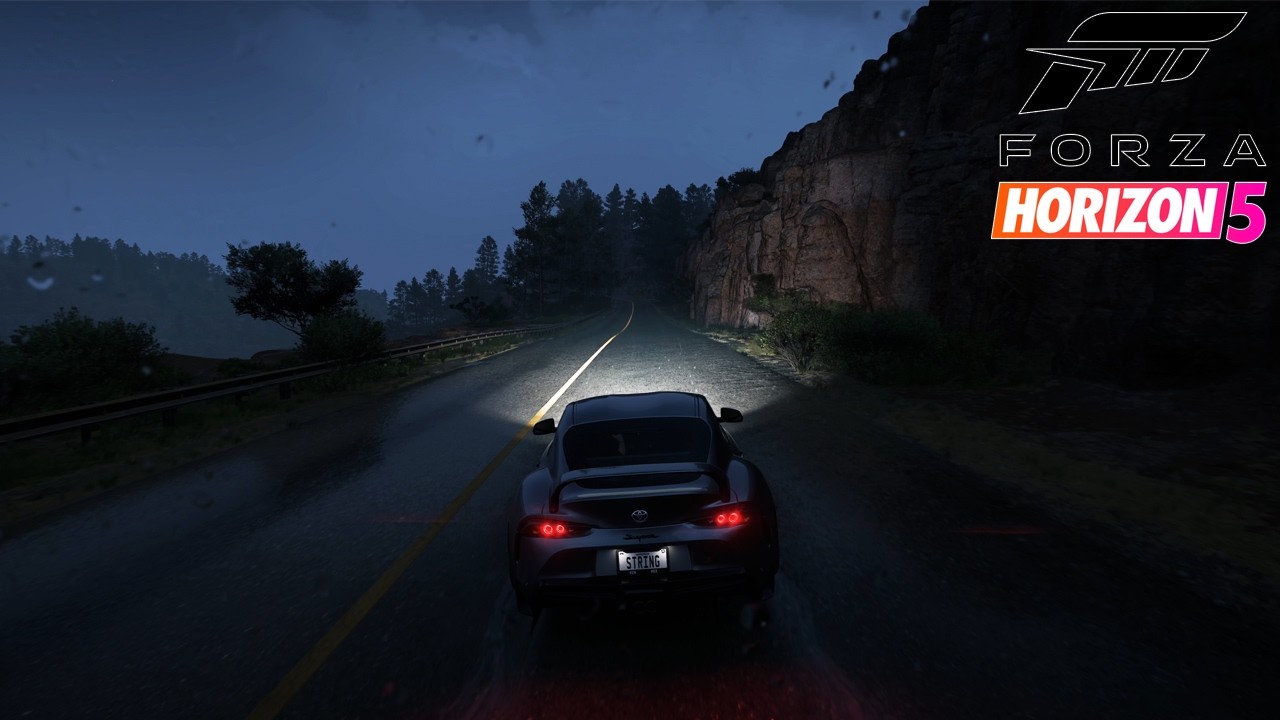 8 Hours of Driving in the Rain - Forza Horizon 5 - 4K ASMR