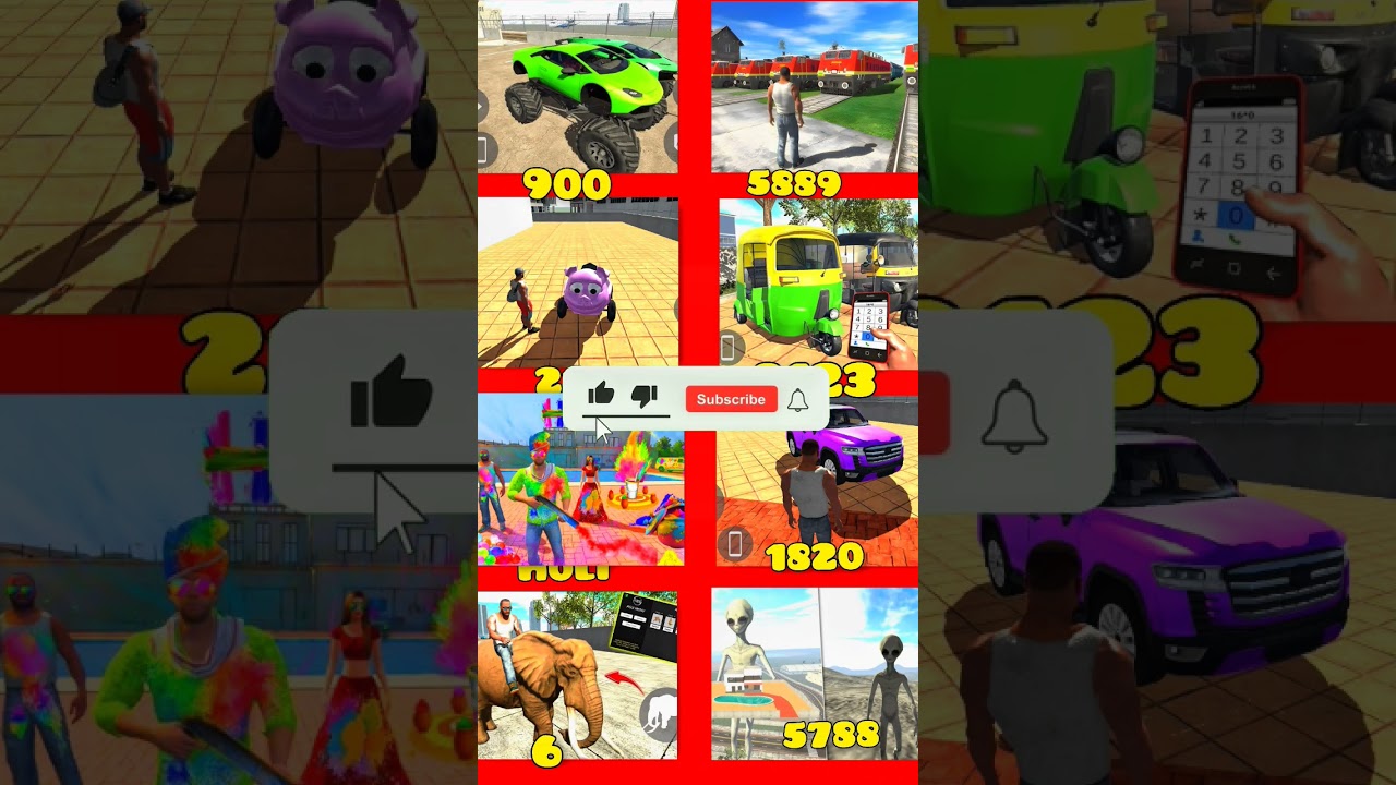 Cartoon Car + Holi mod + All New Cheat Code 🤩 Indian bike driving 3d #cheetcode #indianbikedriving3d