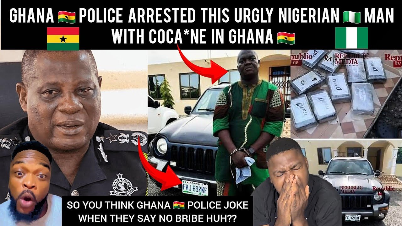 🚨 Breaking News: Ghana 🇬🇭 Police Arrested This Urgly Nigerian 🇳🇬 Man With COCA*NE In Ghana 🇬🇭