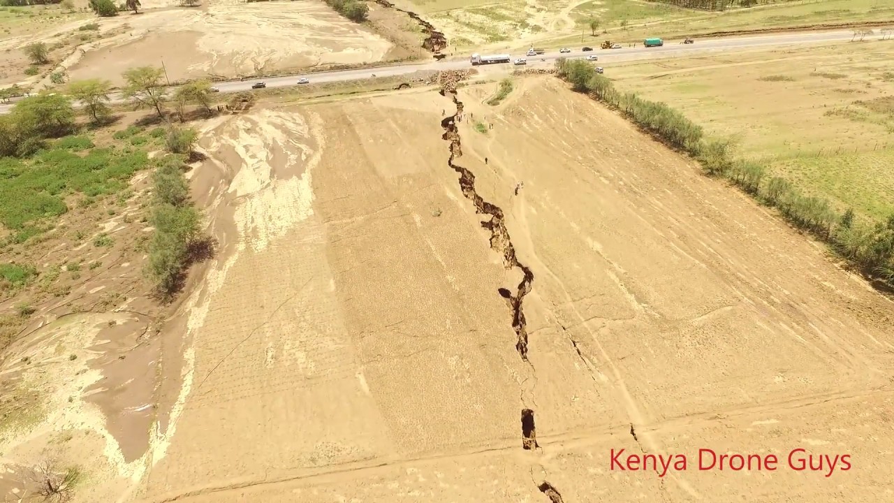 Mai-Mahiu crack drone footage'