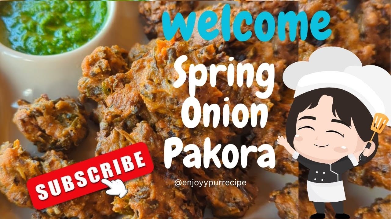 Sirf 10 Min mein Crispy Hare Pyaz ke Pakode 😱 Spring Onion Pakoda 😋 Veg Pakora Recipe 😍