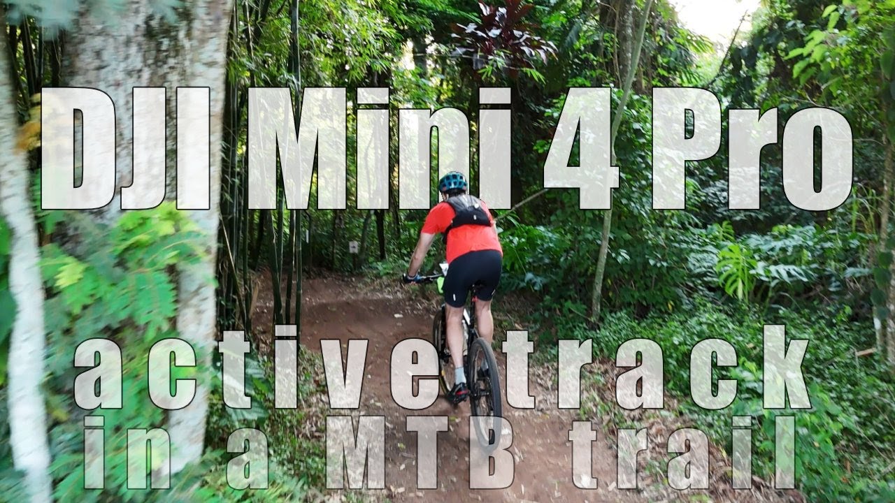 DJI Mini 4 Pro Active Track in a Narrow Mountain Bike Trail - Trial and Error