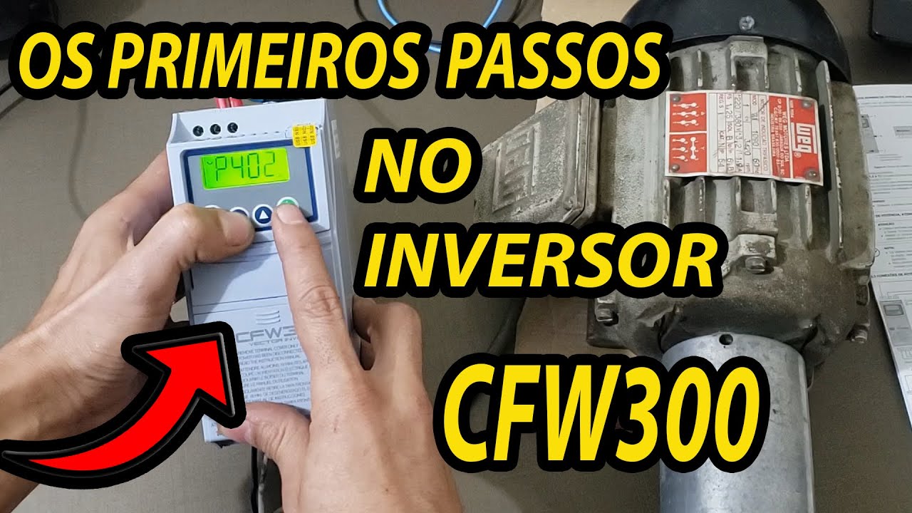 COMO COLOCAR OS PARÂMETROS  DO MOTOR NO CFW300!
