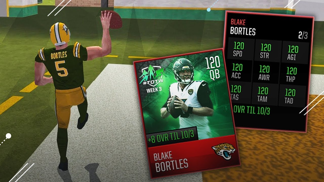 120 OVERALL GLITCHED BLAKE BORTLES! MADDEN MOBILE 18 GAMEPLAY!