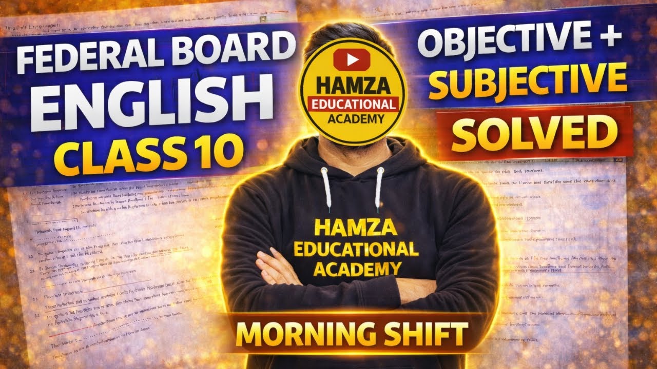 10th English MCQs + Subjective Answer Key of Board Exams 2026 | Morning Shift Fbise 