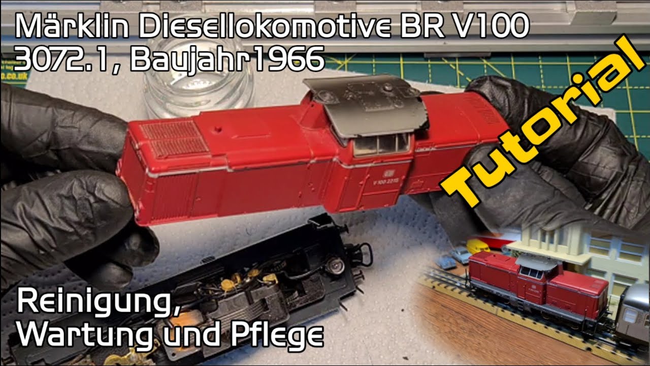 Märklin H0 Diesellok BR V100 (BR 212), 3072, Reinigung, Wartung, Pflege, Version 1, 1966, Tutorial
