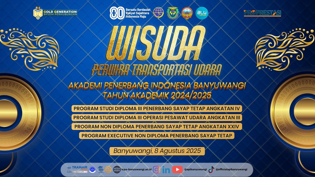 WISUDA PERWIRA TRANSPORTASI UDARA API BANYUWANGI TAHUN AKADEMIK 2024/2025