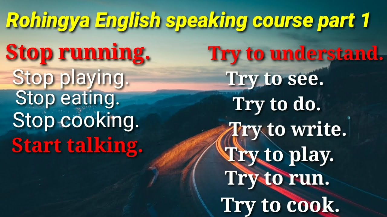 Rohingya English speaking  course part 1