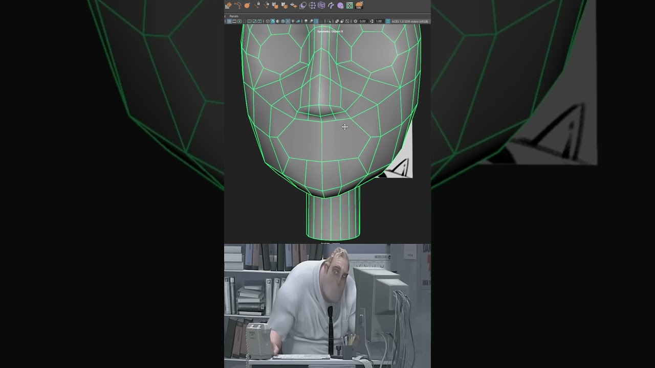 How I made this 3D character model with a simple BOX in Maya ??? #maya #3d #blender  #memes