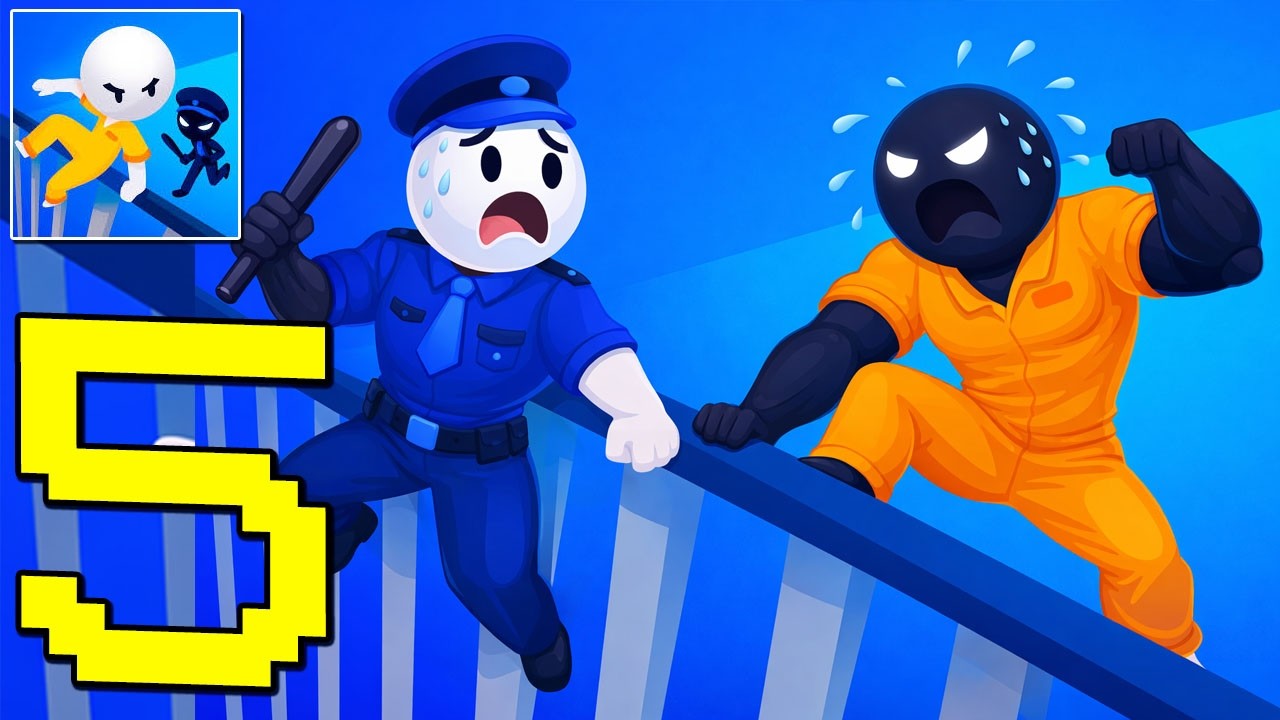 Prison Escape 3D - Jailbreak - Gameplay Walkthrough Part 5 - Fighting, Running Escape(Android,iOS)