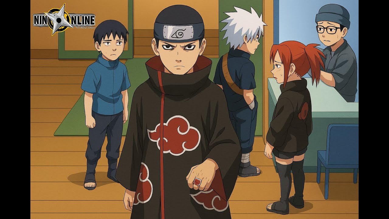 Nin Online - Meeting the Akatsuki for the First Time (only 3-4 of them but they were badass)