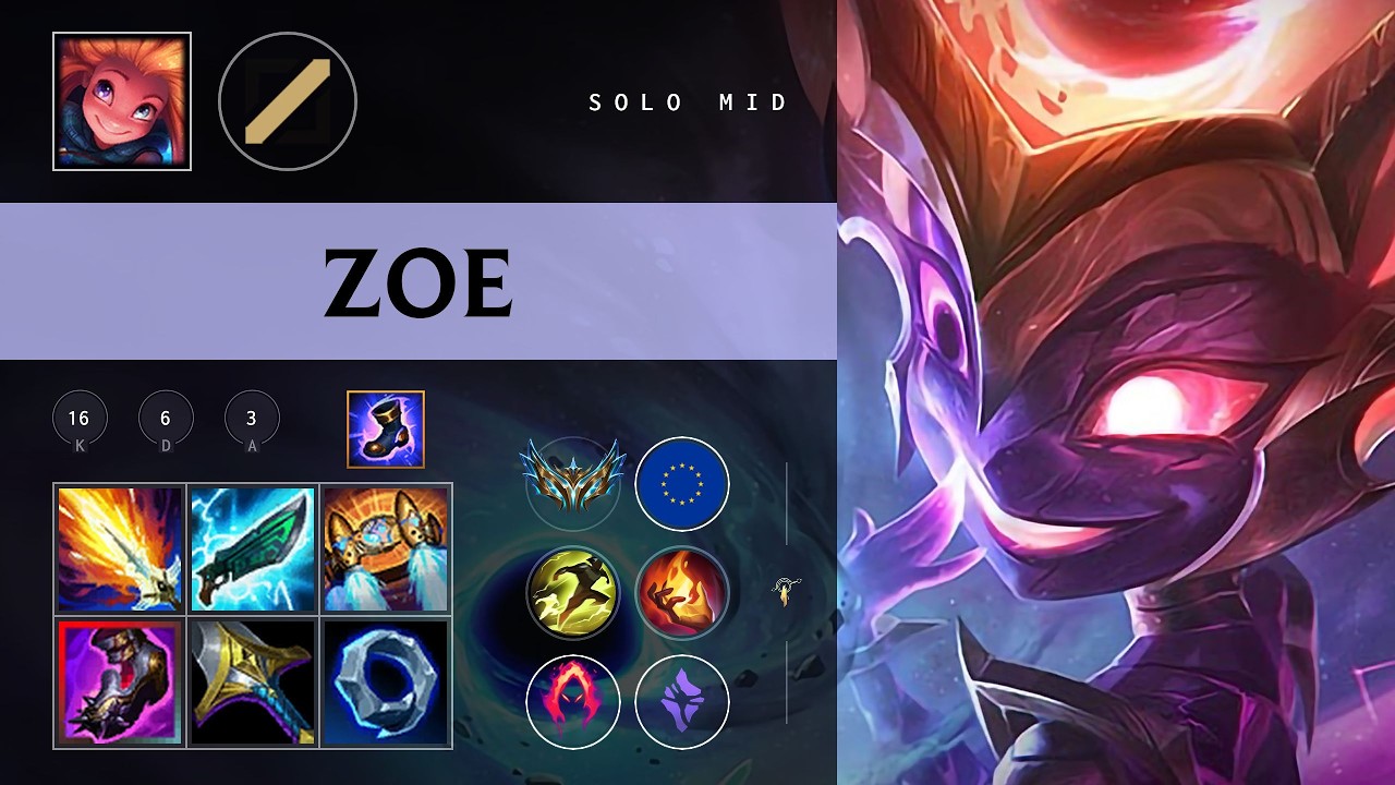 Zoe Mid vs Syndra - EUNE Challenger Patch 26.08