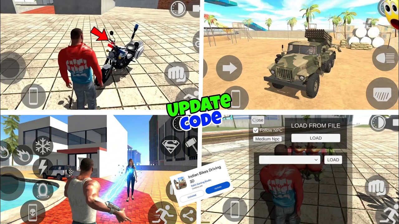 NEW UPDATE 100+SECRET CHEAT CODES??INDIAN BIKE DRIVING 3D NEW UPDATE 2026 