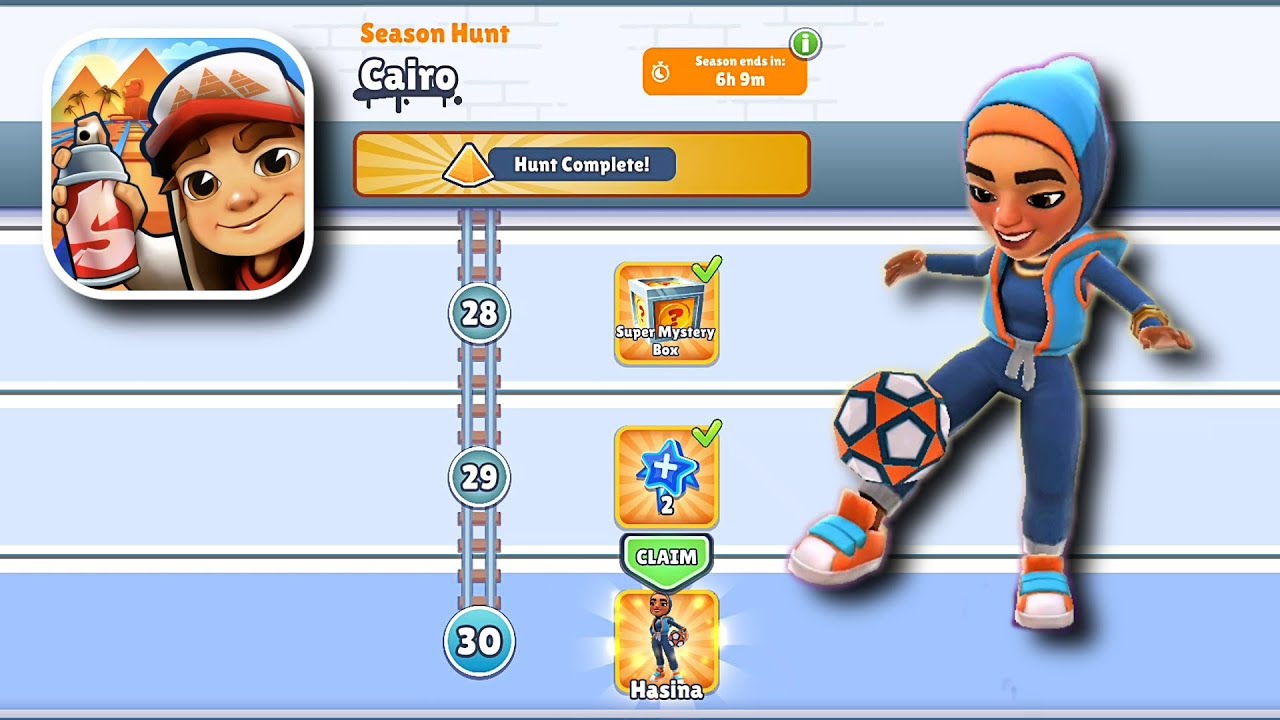 SUBWAY SURFERS SEASON HUNT REWARD HASINA