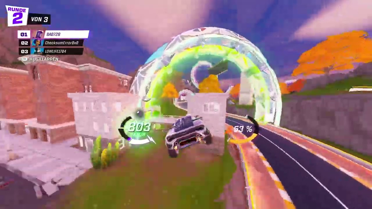 Tasko Gulli spielt 1 Runde Fortnite Rocket Racing ( Part 220 )