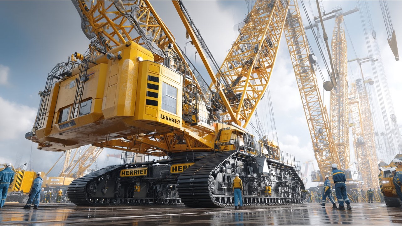 How 500-Ton Mobile Cranes Self-Assemble with Y-Guying Power. Heavy Lift & Mega Projects.