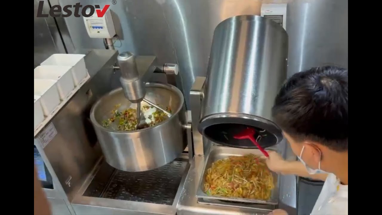 Automatic wok/Auto cooking machine/自动炒菜机- One chef cook two dishes at the same time.