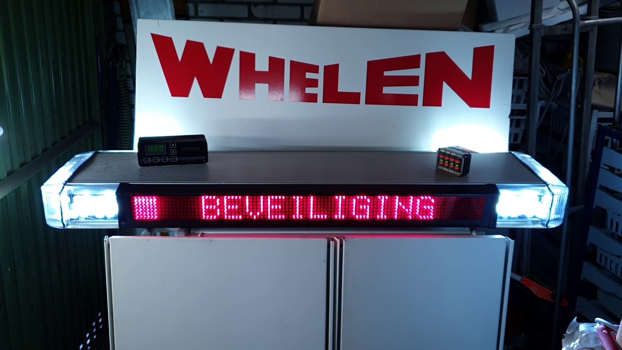 Whelen Freedom Lightbar with Qhelen MESSENGER for dutch security vehicle