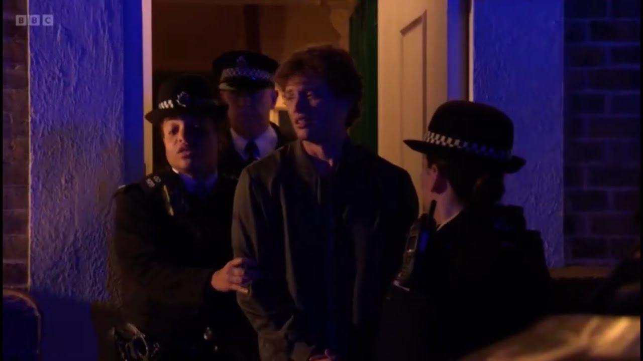 Eastenders Freddie gets arrested for attacking Theo scene