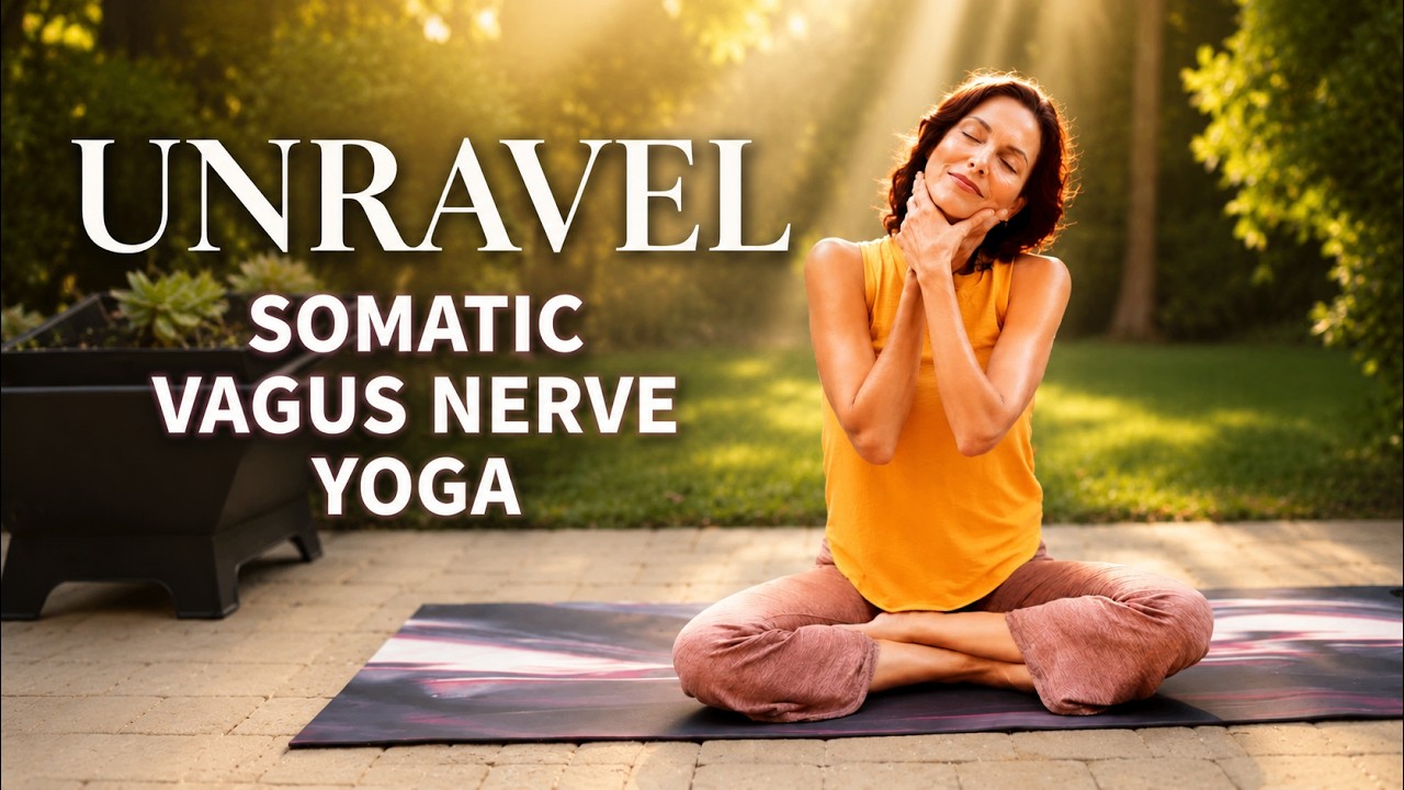Seated Somatic Vagus Nerve Yoga Stretch | UNRAVEL your upper body + Tone your nervous system