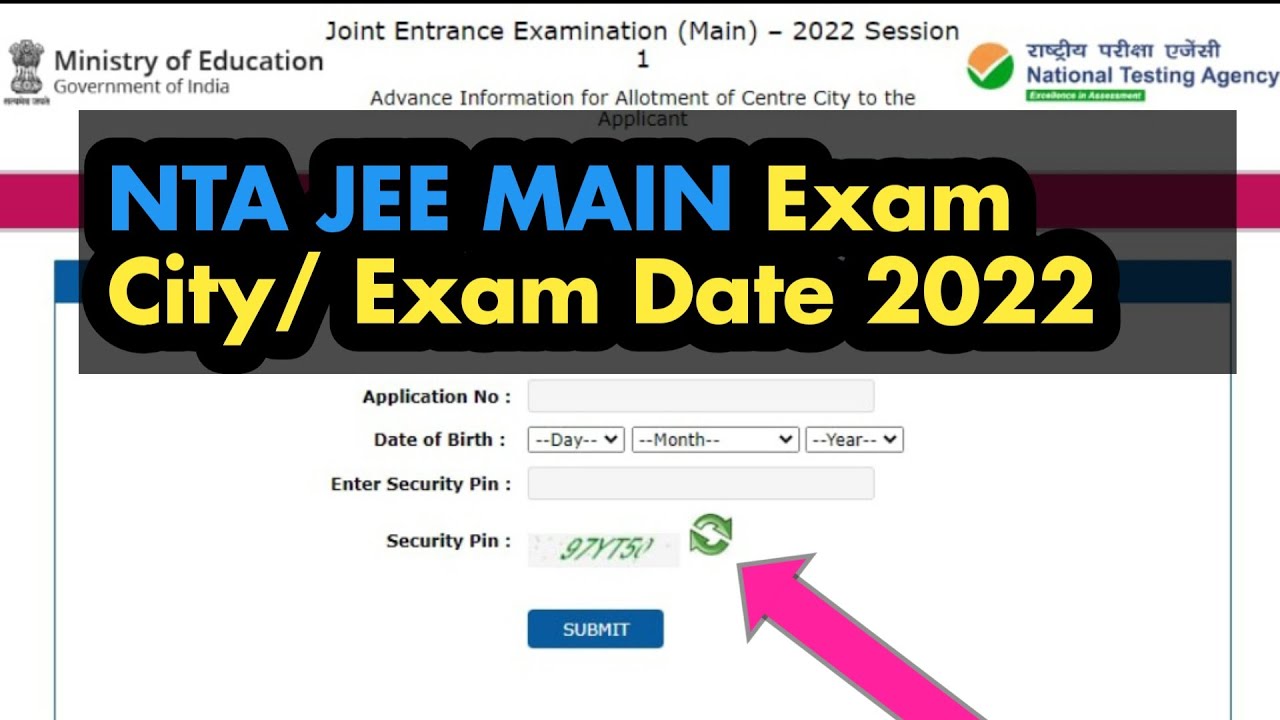 nta jee main exam date & exam city kaise check kare | how to check nta jee main exam date/city 2022