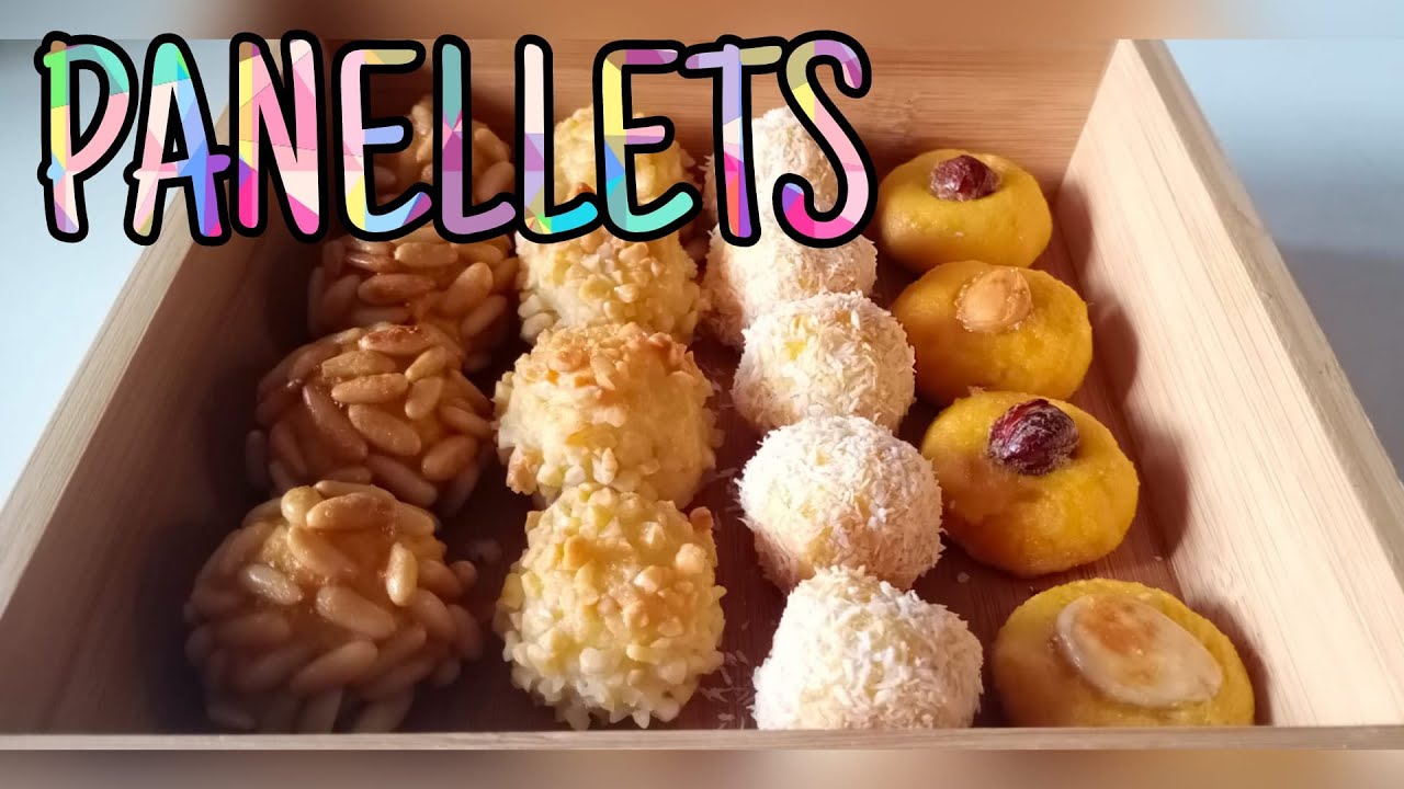 PANELLETS. Receta fácil sin mazapán. Panellets variados con base de patata y boniato