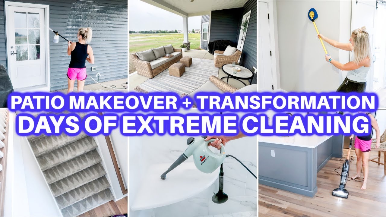 EXTREME DEEP CLEAN WITH ME + PATIO MAKEOVER  | HOURS OF SPEED CLEANING MOTIVATION | JAMIE'S JOURNEY