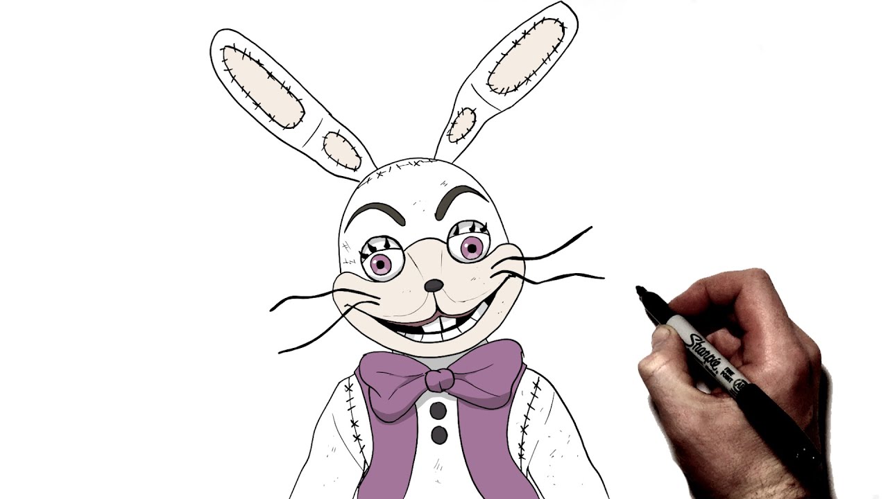 How To Draw Glitchtrap | Step By Step | FNAF