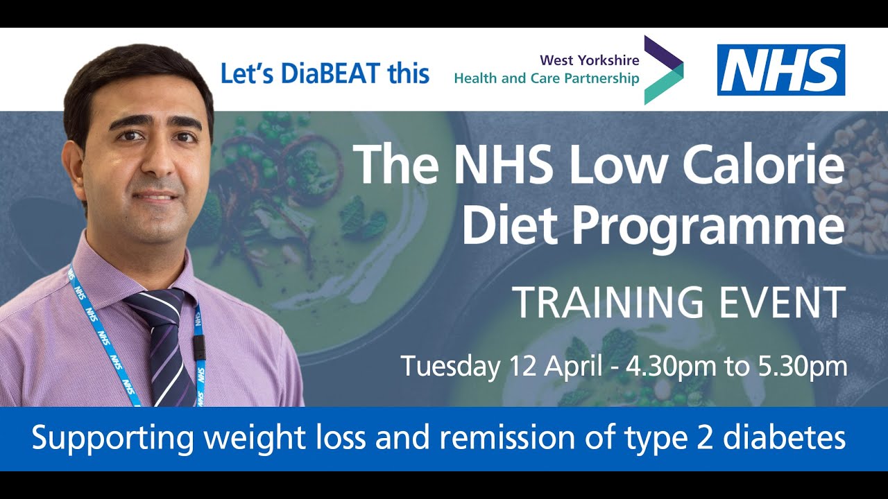 NHS Low Calorie Diet training recording from 12 April 2022