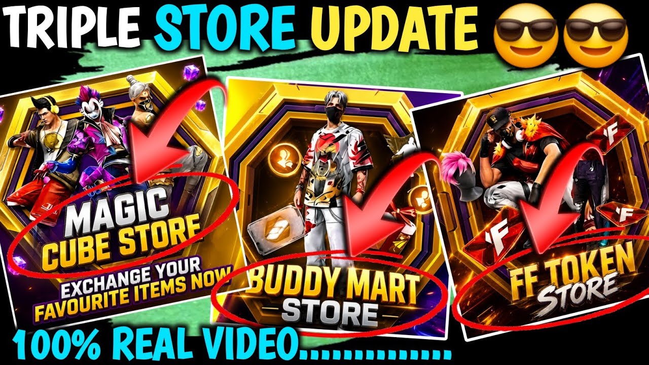 TRIPLE STORE UPDATE/ MAGIC CUBE STORE UPDATE/ STORE UPDATE/ FF TOKEN UPDATE MAGIC CUBE BUNDLE UPDATE