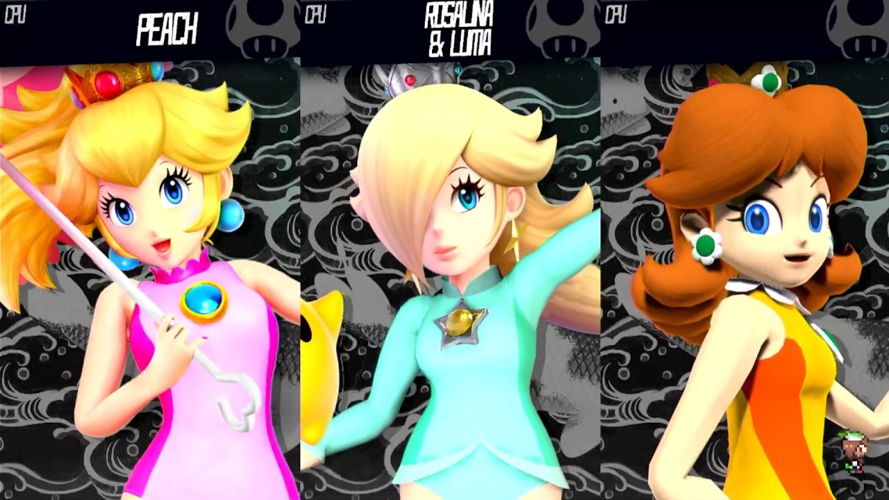 Rio Peach Vs Rio Daisy Vs Rio Rosalina - Requested Smash Bros Battle