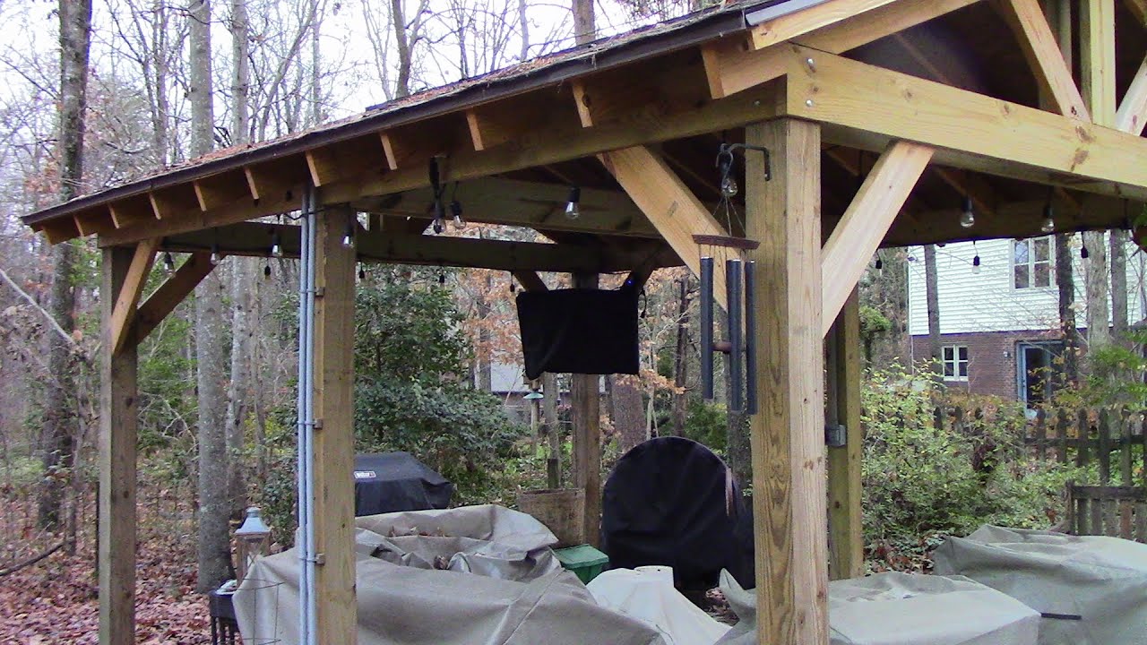 Installing a TV in Our Backyard Pavilion