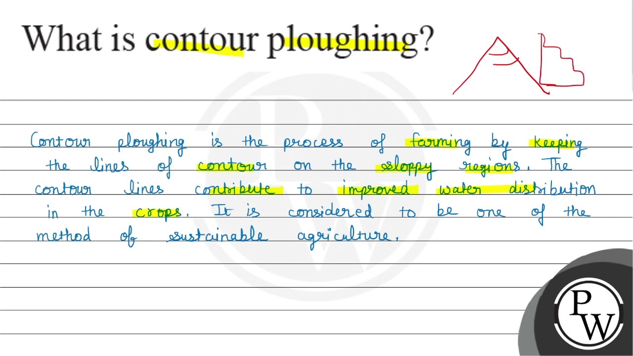 What is contour ploughing? Contour ploughing is the process of farm...