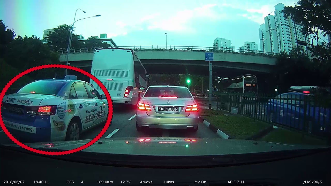 SHC2567H, abrupt lane change without signal, driving on road divider & chevron