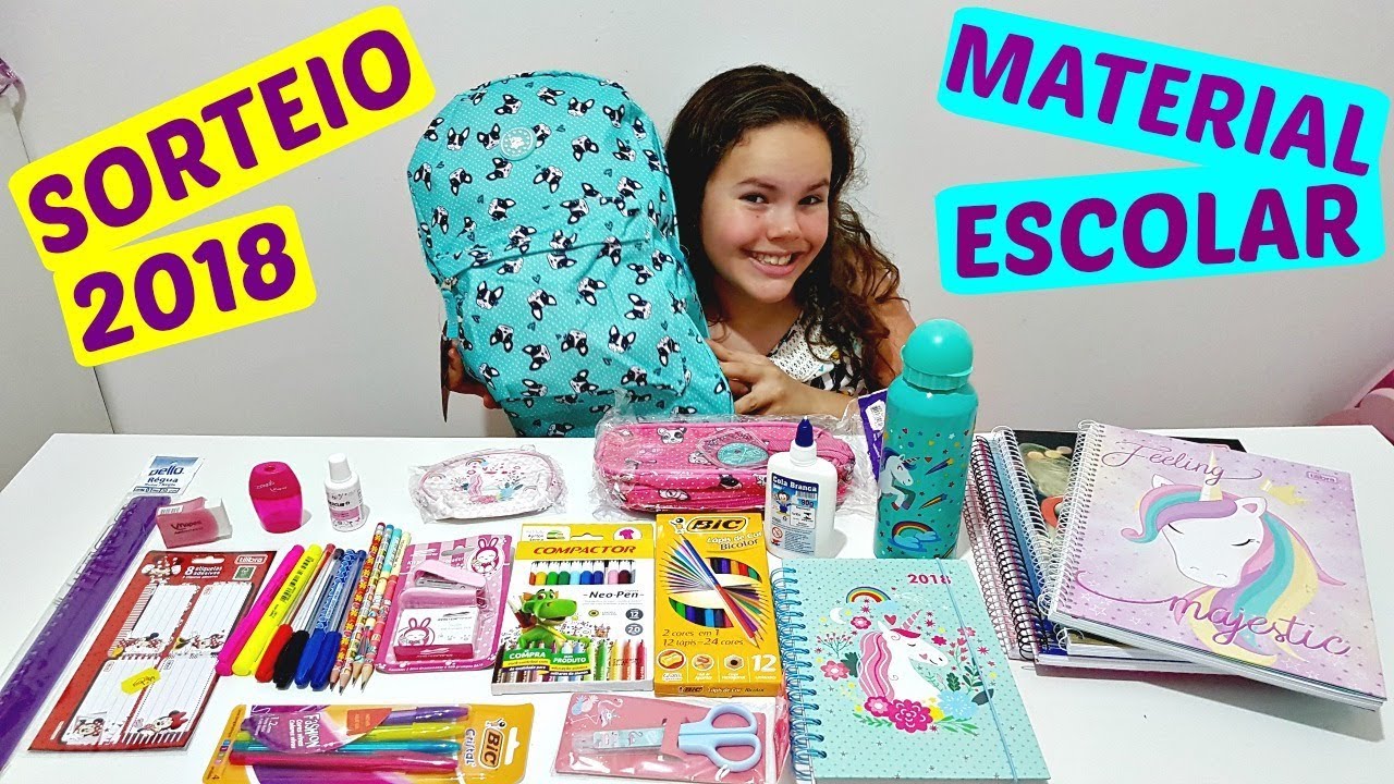 SORTEIO MATERIAL ESCOLAR 2018 - MANUZINHA STAR