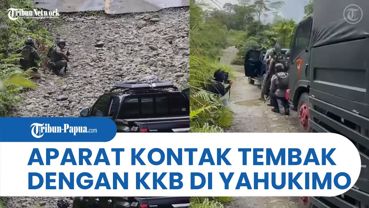 Detik-Detik Satgas Operasi Damai Cartenz Kontak Tembak Dengan KKB di Yahukimo
