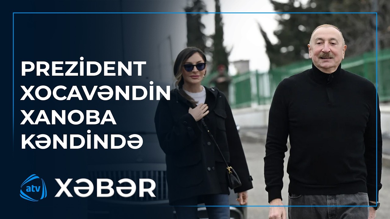 İlham Əliyev Xocavəndin Xanoba kəndində fərdi evlər və infrastrukturun bərpası işləri ilə tanış olub