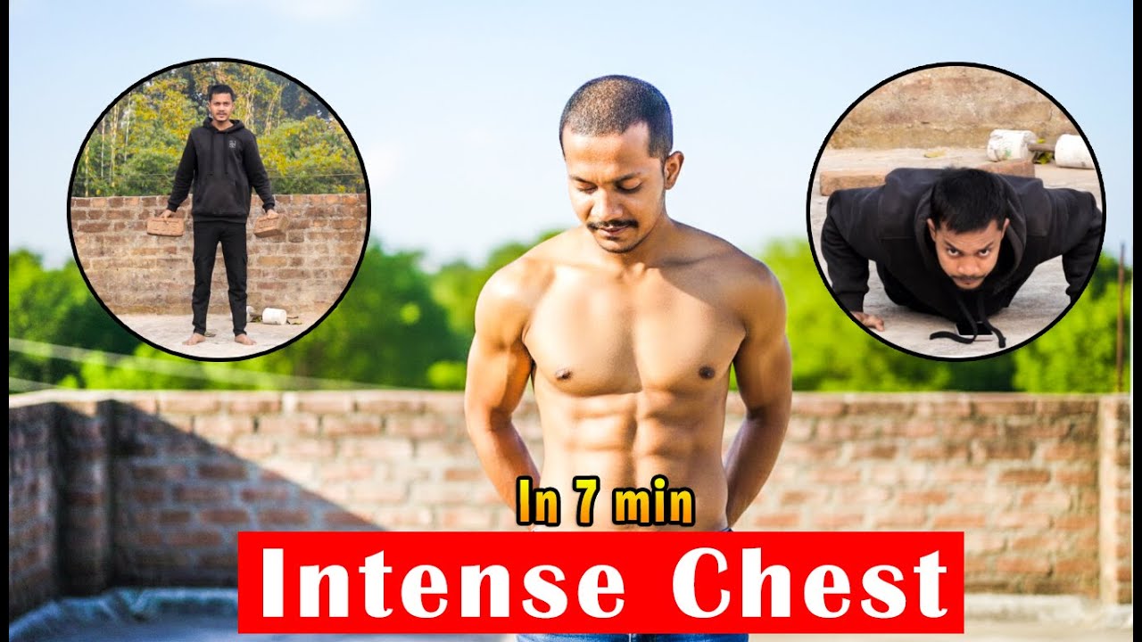 7 Minutes Me Intense Chest Workout 🔥 | Ghar Par Chest Banao