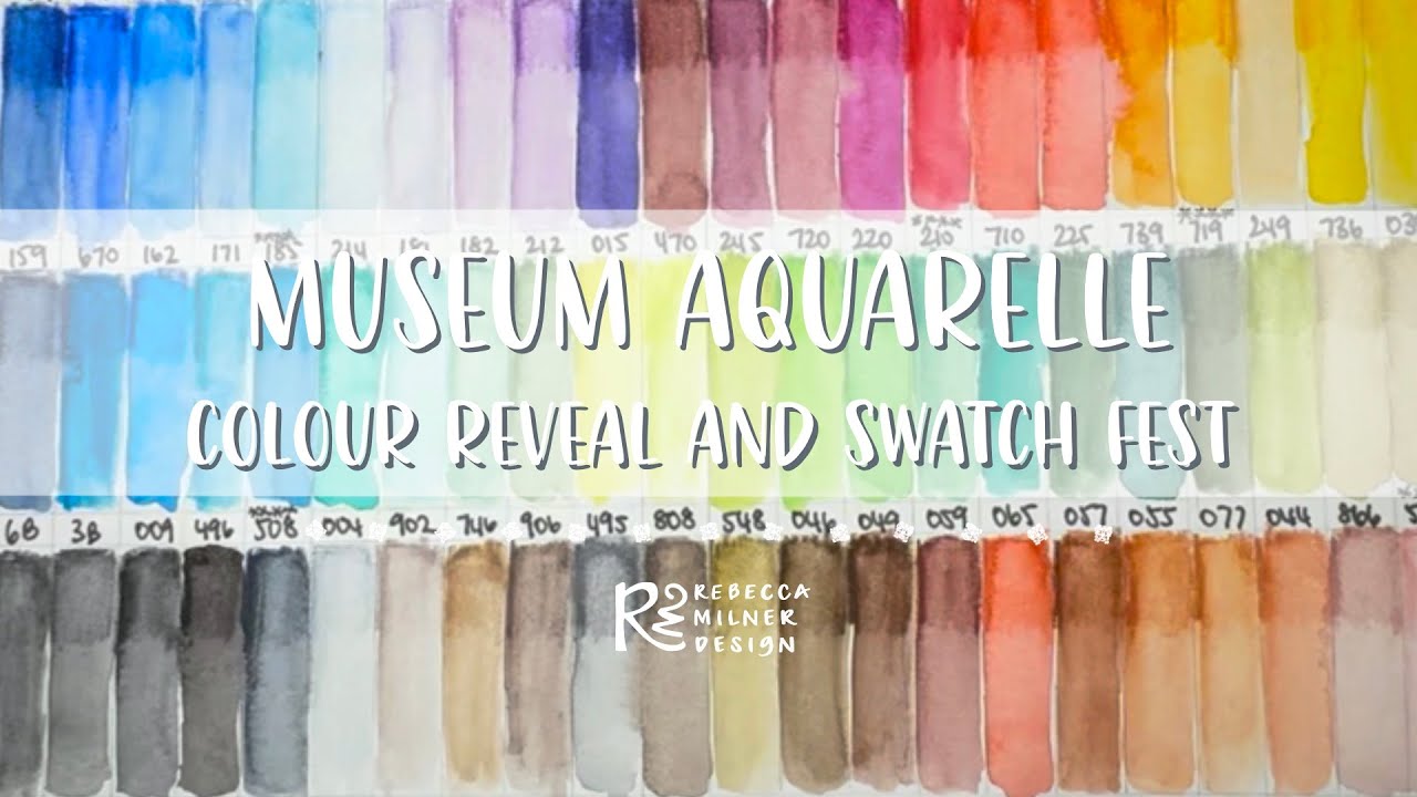 Color Explosion! Swatching Caran d'Ache Museum Aquarelle Watercolour Pencils