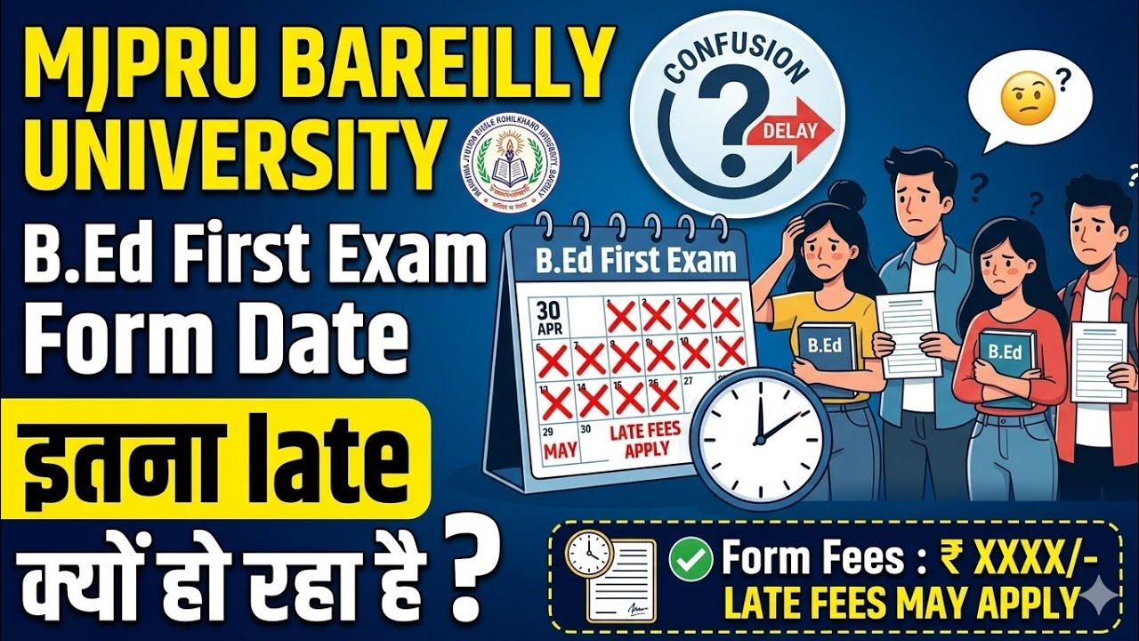 MJPRU B.Ed first year exam form date / mjpru bed 1st year exam form / Mjpru bed 1st year exam date
