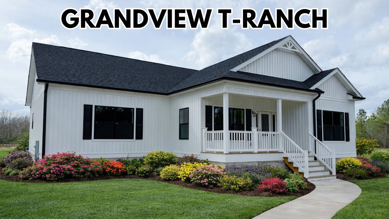 Grandview T-Ranch Modular Home Tour | Ranch Home Built in North Carolina