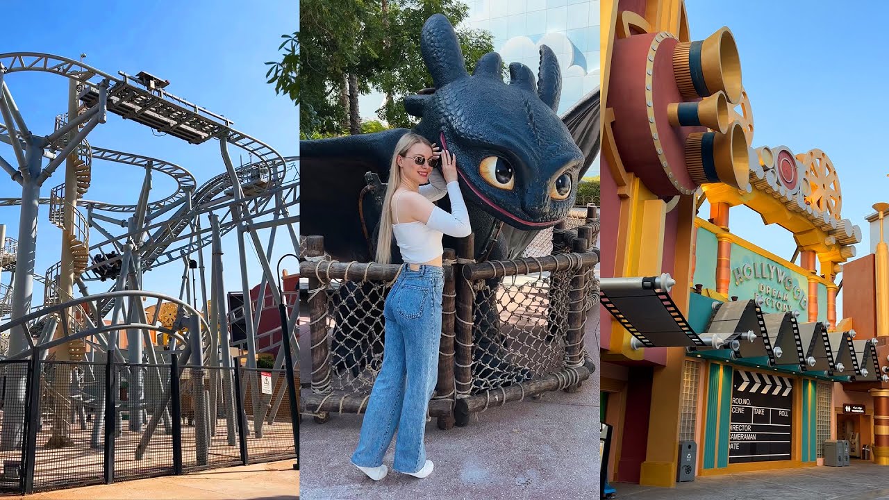 ОБЗОР ПАРКА MOTIONGATE DUBAI 🎠🎡 САМЫЕ ЭКСТРЕМАЛЬНЫЕ ГОРКИ 👻