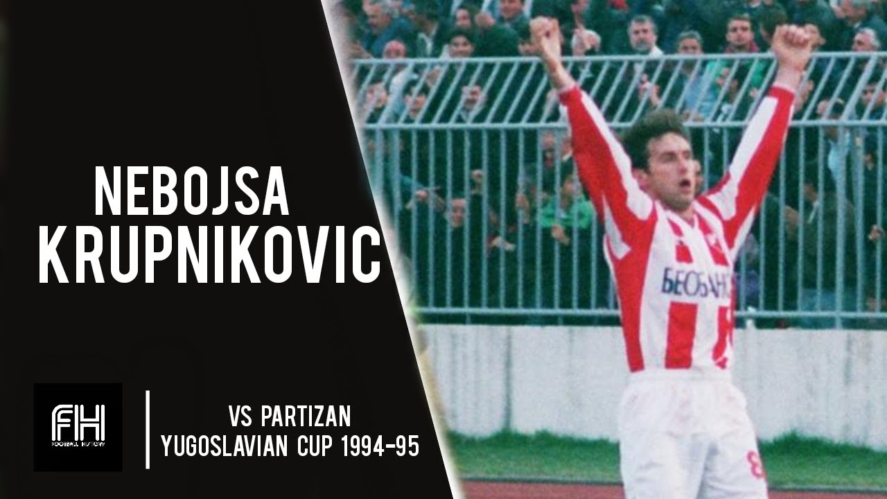 Nebojsa Krupnikovic ● Goal and Skills ● Crvena Zvezda 2-0 Partizan ● Yugoslavian Cup 1994-95
