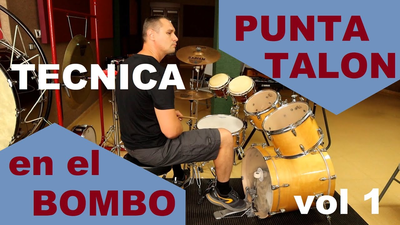 Técnica de doble golpe en el bombo - técnica punta talón en el bombo