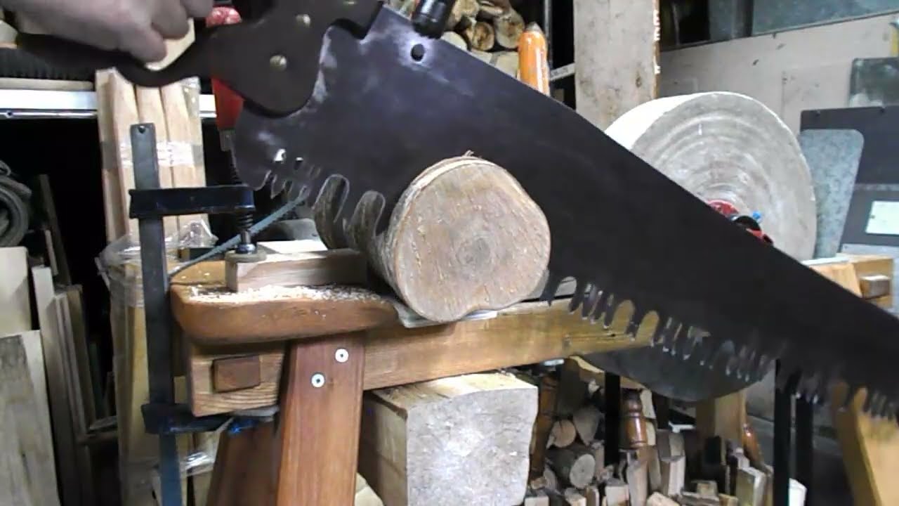 Essai scie godendard à un homme / One men crosscut saw test run