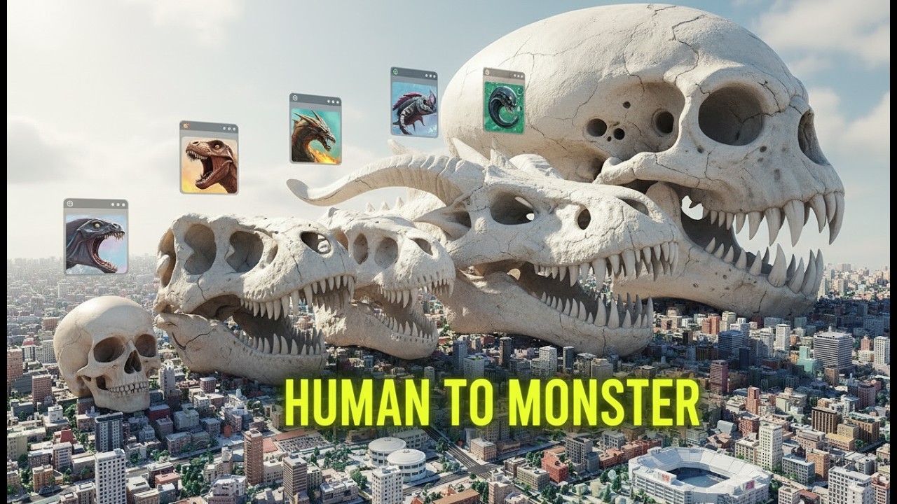 Ultimate MONSTER SKULL Size Comparison 3D  From Human to World Eater