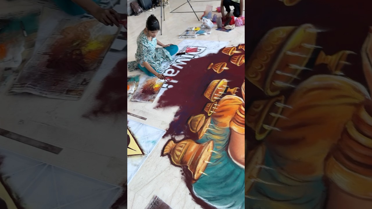 Diwali special rangoli | portrait rangoli art #diwali #rangoli