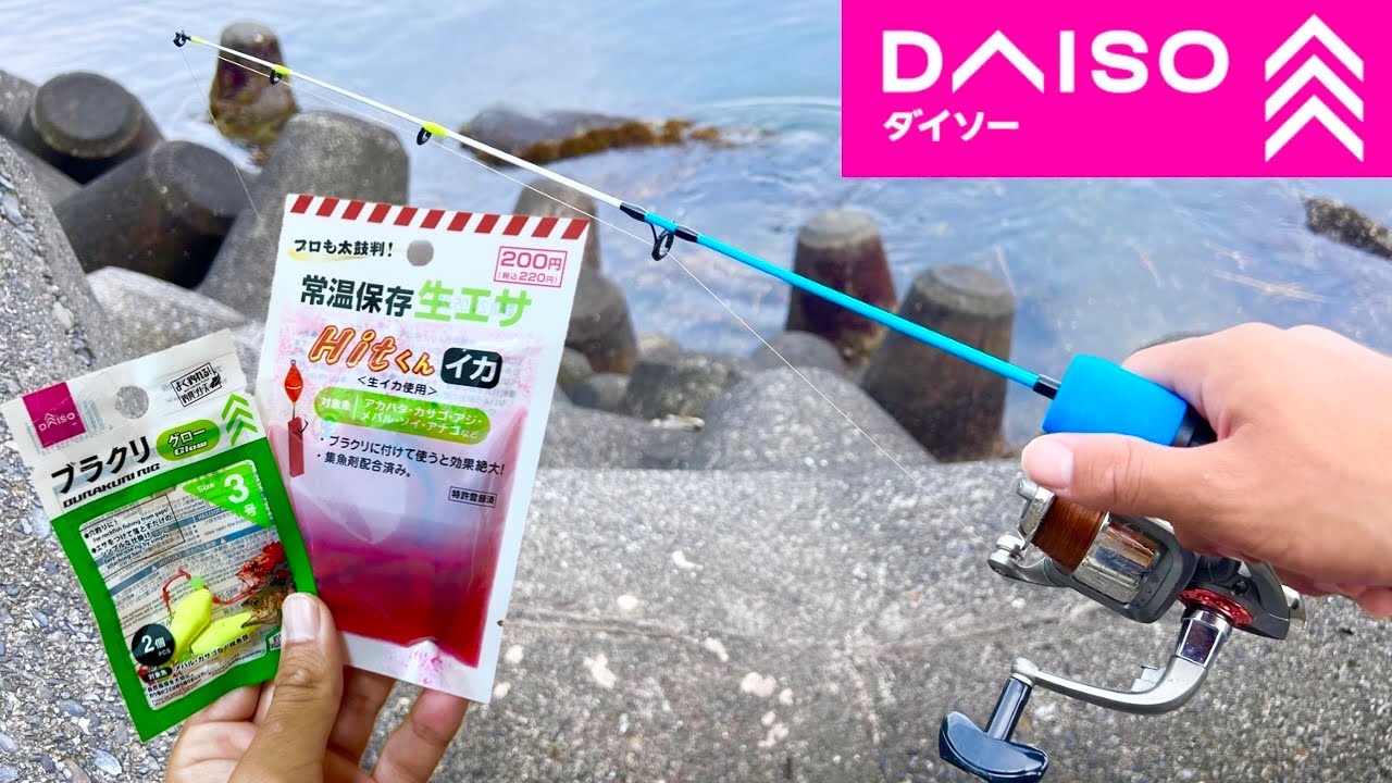 700円で買える「ダイソー穴釣りロッド」でテトラに潜む魚を釣りまくる