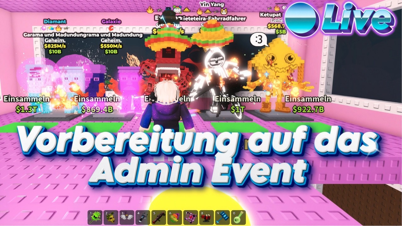 Vorbereitung auf das ADMIN EVENT in Steal a Brainrot + PvP DUELLE + TRADING 🔴 LIVE