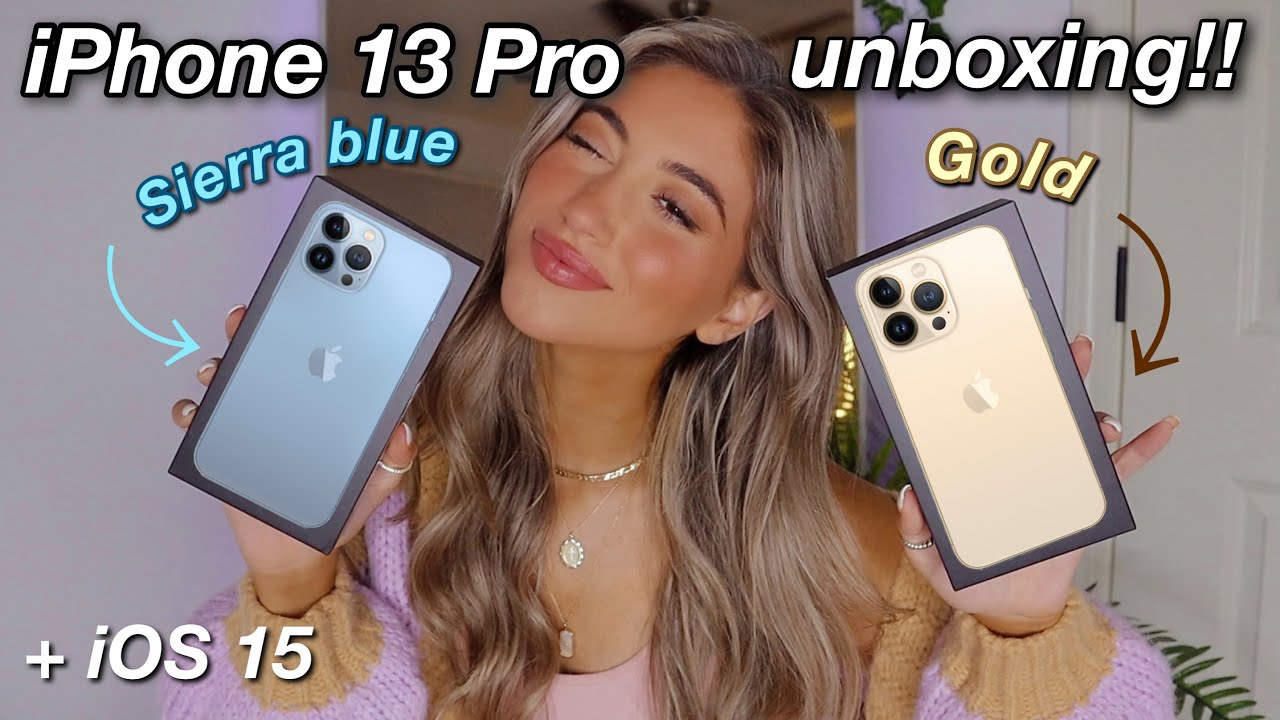 Распаковка iPhone 13 Pro в цвете «Синий-золотой» + первые впечатления! *тестирование камеры и фун...